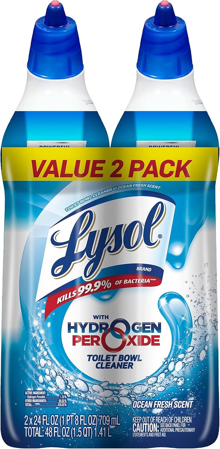 Lysol Toilet Bowl Cleaner Gel Bleach Free Ocean Fresh Scent 24 Fl Oz