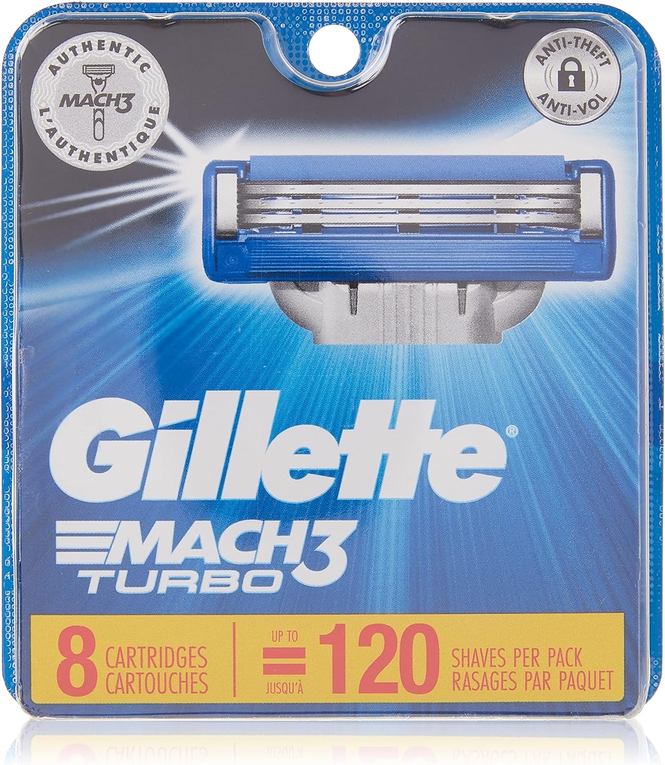 Gillette Mach3 Razor Men Turbo Sensitive 1 Handle 1 Blade