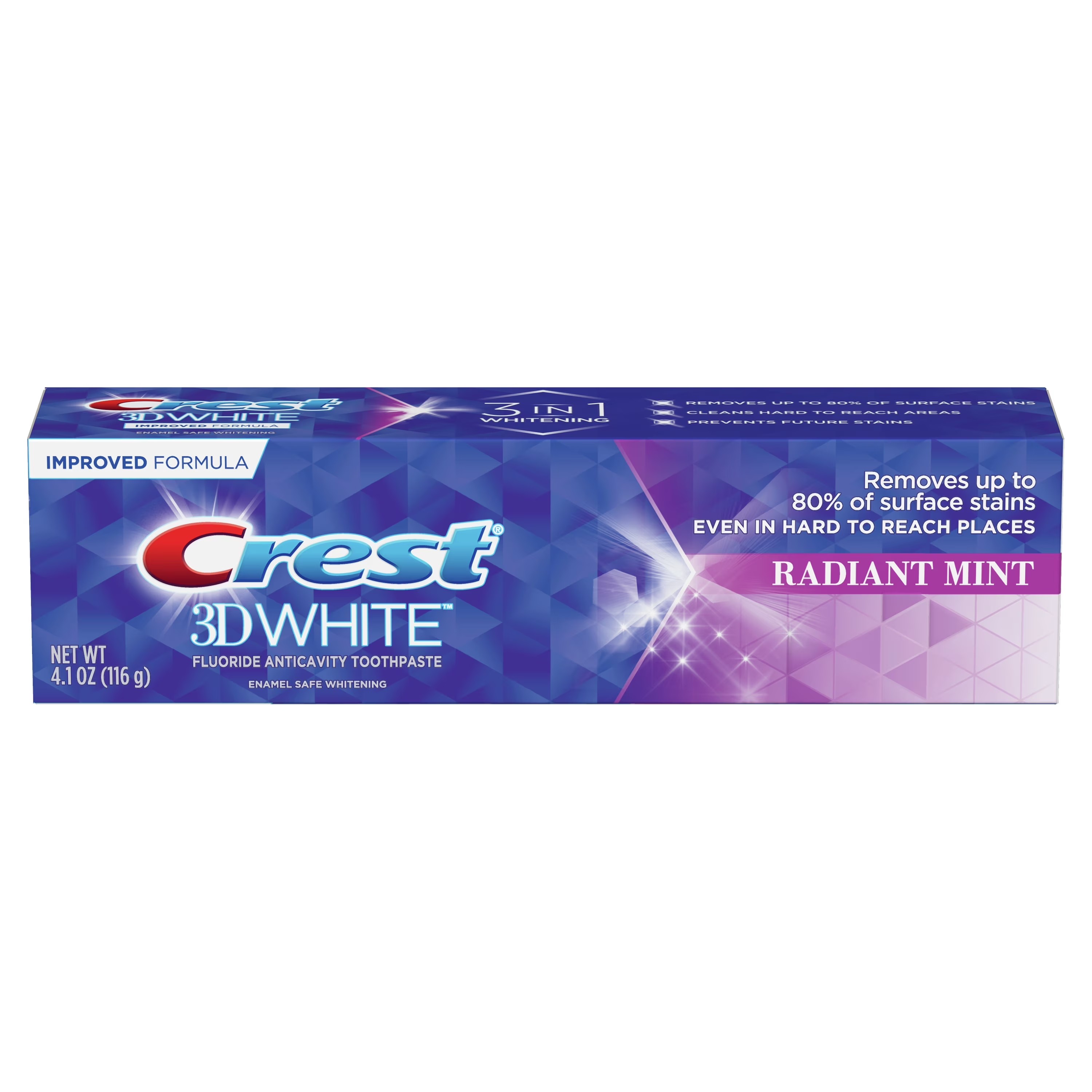 Crest Toothpaste 3D White Radiant Mint Whitening 4.1 Oz